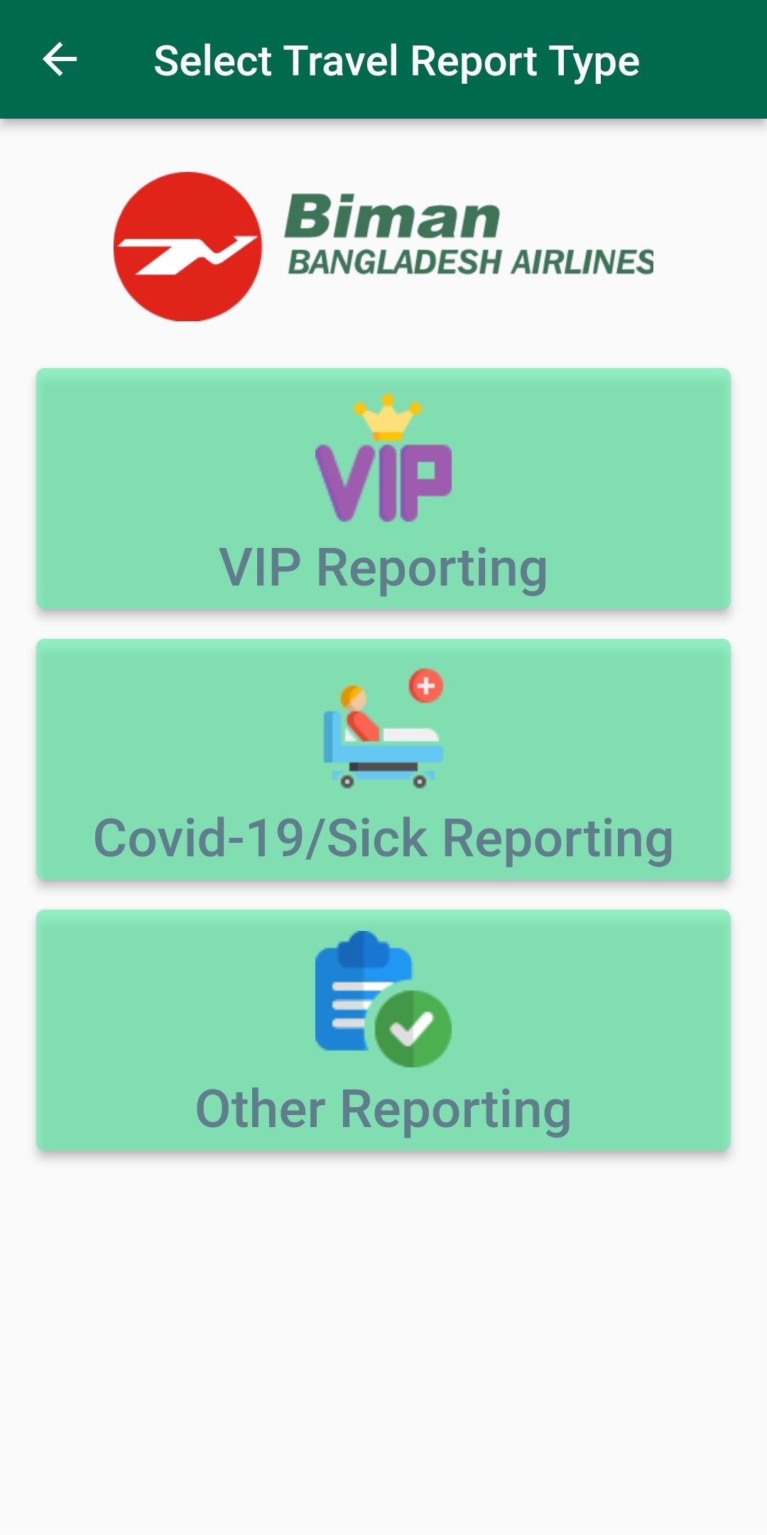 Biman Special Care App
